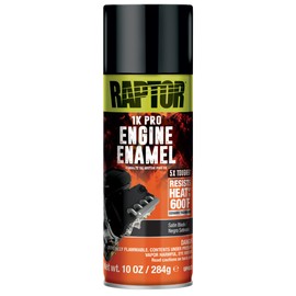 Raptor Engine Enamel Primer Spray, Professional Grade, Superior Adhesion For High Heat, Satin Black