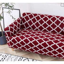 HOOBUY Printed Sofa Cover Stretch Couch Covers Patterned Sofas Seater Slipcovers for 3 Cushion Couch Set (GDH, 3 Seater/Large 2 Seater)