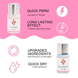 Zwbfu Kit de levantamiento de pestañas Kit de permanente de pestañas Extensiones de pestañas para rizar las pestañas