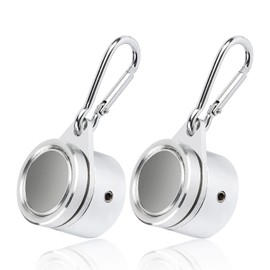 AKONE Pack of 2 Aluminium Flagpoles, 360 Degree Rotatable Telescopic Flagpole Hardware Ring Pole Mount Mounting Clip Metal Garden Home Flag Pole Accessories Outdoor Attachment