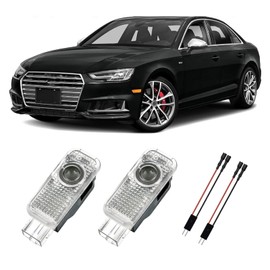 Sylswx Car Door Light Projector, Pack of 2 Underbody Lighting Car, Welcome LED Light, Entry Lighting, Compatible with A1/A3/A4/A5/A6/Q3/Q5/Q7/A7/A8/R8/TT