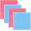 4 Pack Bamboo Face Cloths, Soft Reusable Flannel Face Towels