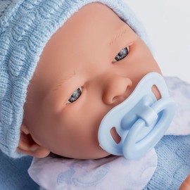 Anatomically Correct Real Boy Baby Doll | 15" All-Vinyl Baby Doll | JC Toys - La Newborn | Made in Spain | Comes With Blue Knit Outfit and Accessories | Designed by Berenguer | Ages 2+