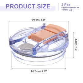 sourcing map 2Pcs Lids Replacement for Tumbler Cup 30oz, Spill Proof Lid Stopper Straw Cup Lid, Leak Proof Splash Resistant Cover Lid for Cold Drinks, Pink