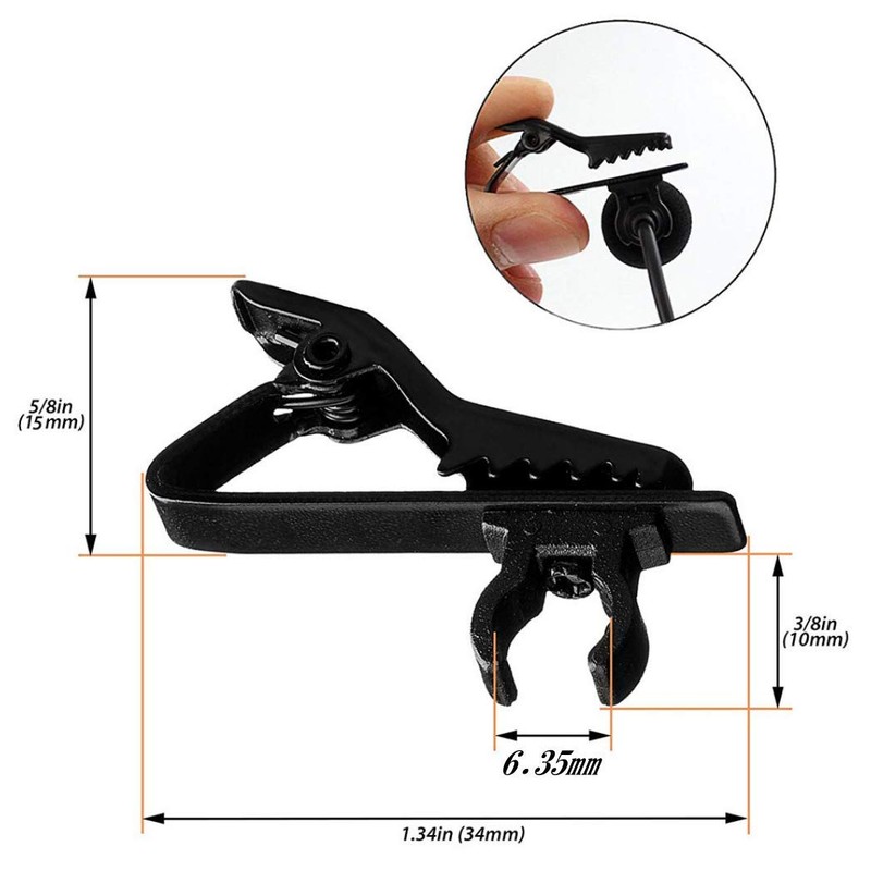 Microphone Clip, Microphone Holder, Tie Pin Type, For Pin Microphones,
