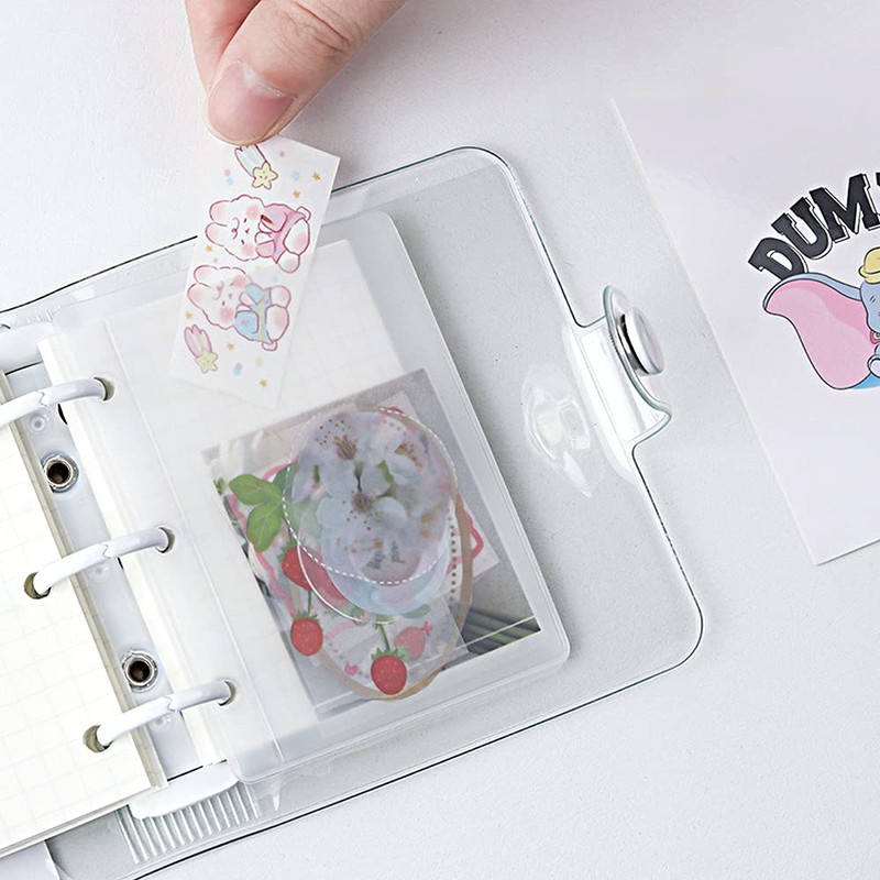 Zasjon Notepad with spiral binding, mini notebook pockets notebook small