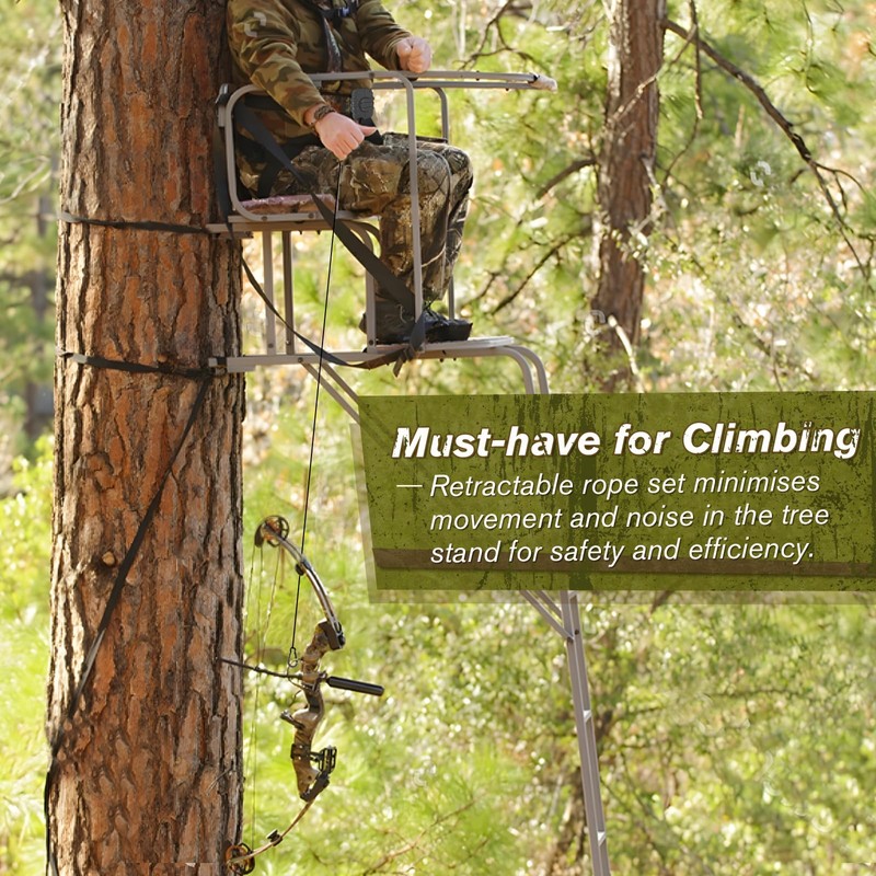 Retractable Bow Hoist, 29.5FT Bow & Gear Hoist for Tree