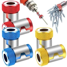 Magnetic Screwdriver Bit Holder Ring - Shockproof 1/4 Inch Hex Magnetic Bit Retainer for Impact Driver & Electric Screwdrivers, Durable Tool Accessory (6.35mm Hex Shank Compatible)