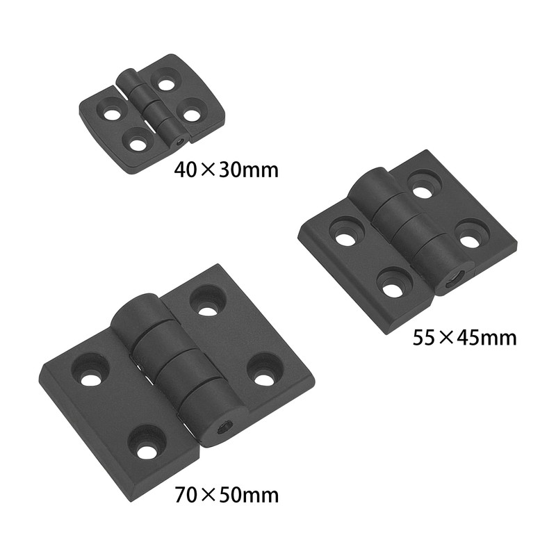 6 PCS Nylon Hinges – Cabinet Door Bearing Hinges, Black