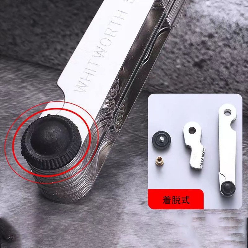 MEDUSHASHA Pitch Gauge, Stainless Steel, Screw Pitch Gauge, Portable, Durable,