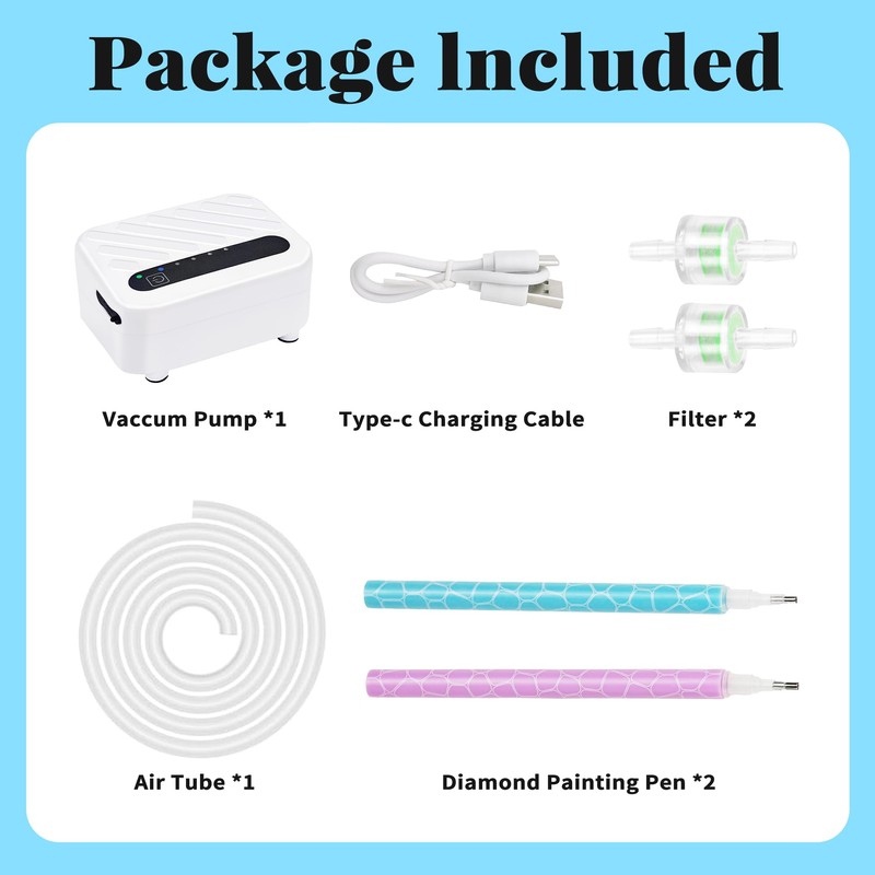 Mlife Electric Diamond Art Painting Pen, Rechargeable Vacuum Pump Diamond