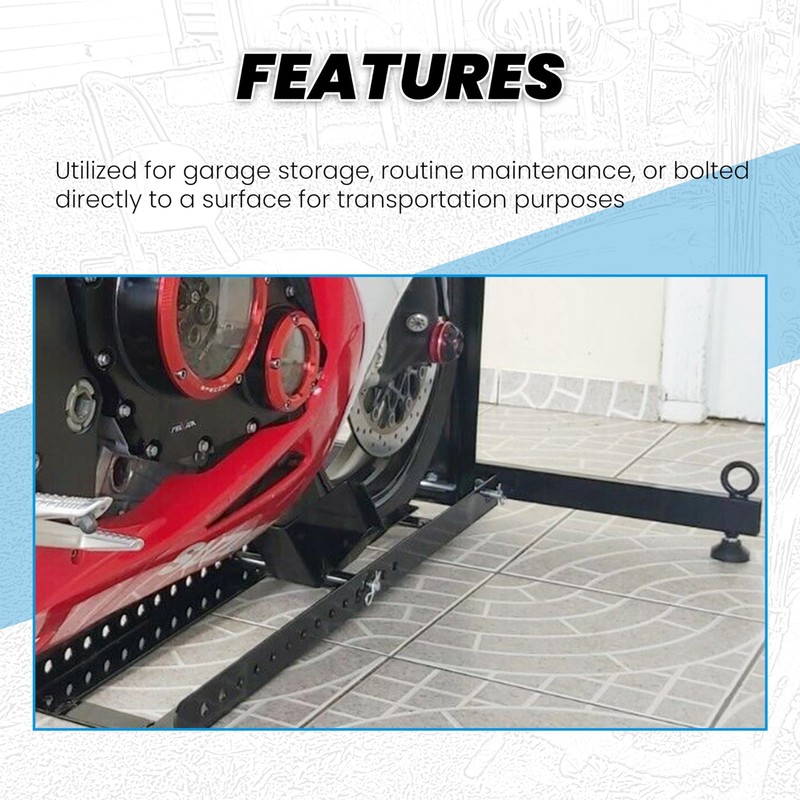 KUAFU Motorcycle Wheel Chock Stand Upright 1800 LBS, Wide Range