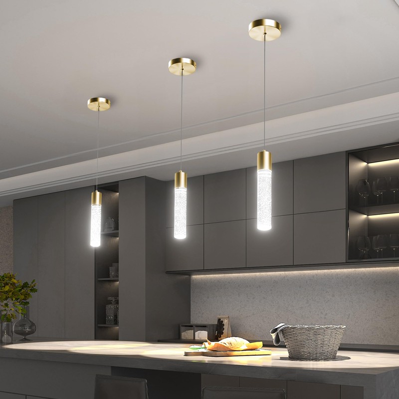 Esfos Pendant Lights Kitchen Island, 6500K Modern Kitchen Island Lights
