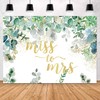 Sensfun Miss to Mrs Bridal Shower Backdrop Greenery Eucalyptus Leaves