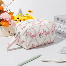 OZAOZ Big Capacity Pencil Case Pencil Pouch School Supplies Large Cute Pencil Box Pencil Bag for Teen Girls Boys Kids (B Pink bow)