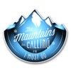 2 x 10cm The Mountains are Calling Vinyl Sticker Ski