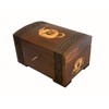 MilmaArtGift Tea Chest Hand-Carved Floral Teapot Design Decorative Wood Chest