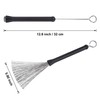 byou Drum Brushes,Drum Sticks Brush Retractable Wire Percussion Brushes with