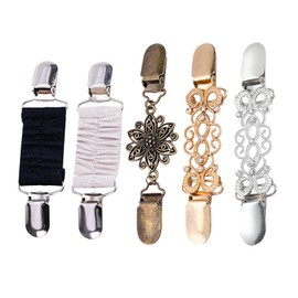 ​Pack of 5 Vintage RCA Clips for Clothing Tighter Clip, Clothing Sinch Clip, Shirt Clip Women and Girls Shirt Clips for Cardigans & Shirts Retro, Collar Clips (Vintage)