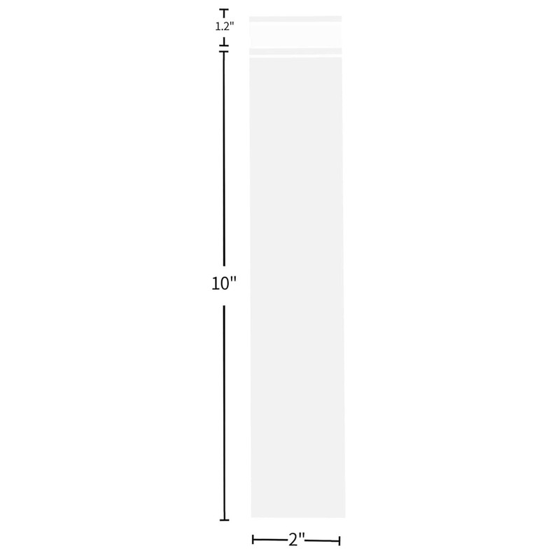 Self Sealing Cellophane Bags, Pretzel Rod Bag, 2x10 Inch Clear