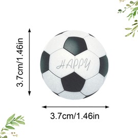 A Set of 40 Edible Football/Basketball/Football Cupcakes Decorated Paper Wafer Paper Sports Themed Dessert Food Plug-In (soccer)