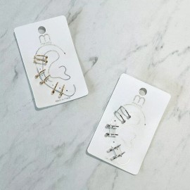 Unbranded 2 Pack Silver + Gold Ear Cuff Clip Wrap Earring Set No Piercing Right Ear