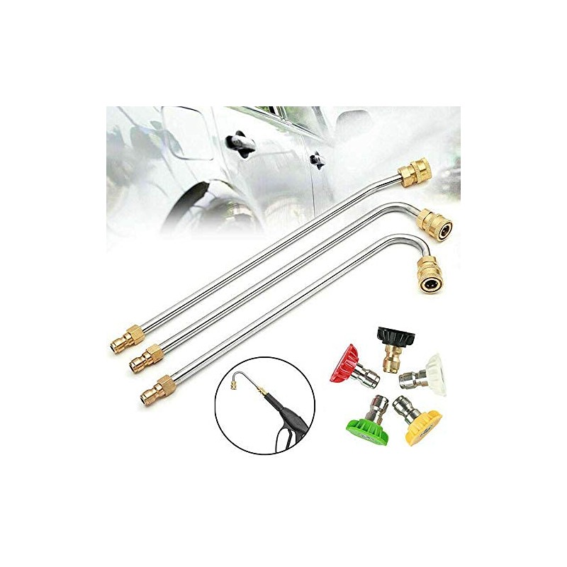 TOTMOX Pressure Lances Lance Extension, Washer Stainless Steel Extension Angled