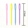 52Pcs 2.7 "Large Eye Plastic Sewing Needles,Learning Needles,Yarn Needles Darning