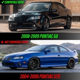 USR 08-09 GMX557 Front Bumper Side Marker Light – Parking Lamps (Left + Right) Pair - Compatible with 2008-2009 Pontiac G8 4D Sedan / 2011-2017 Chevy Caprice All Models (CLEAR LENS with AMBER LED)