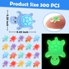 300 Pack Luminous Mini Resin Turtles, Tiny Sea Turtle Glow