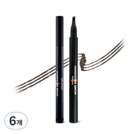 Graphen Handsome Men's Tattoo Eyebrow 0.8g, dark gray, 6 pcs / 그라펜 핸섬 남성 타투 아이 브로우 0.8g, 다크그레이, 6개