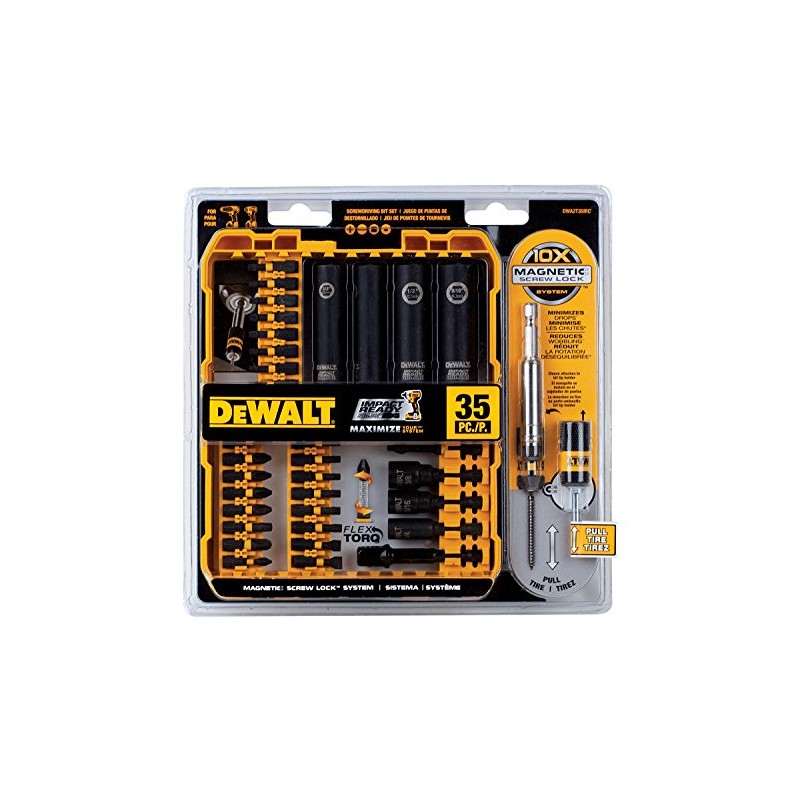 DEWALT 35-Piece Impact Ready Bit Set with Flex Torq Technology,