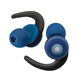 Super Soft Ear Plugs for Sleeping, Noise Cancelling, Hearing Protection, Swimming and Water Sports – Reusable Flexible Silicone - 6 Ear Tips in S/M/L (Blue, One Size)