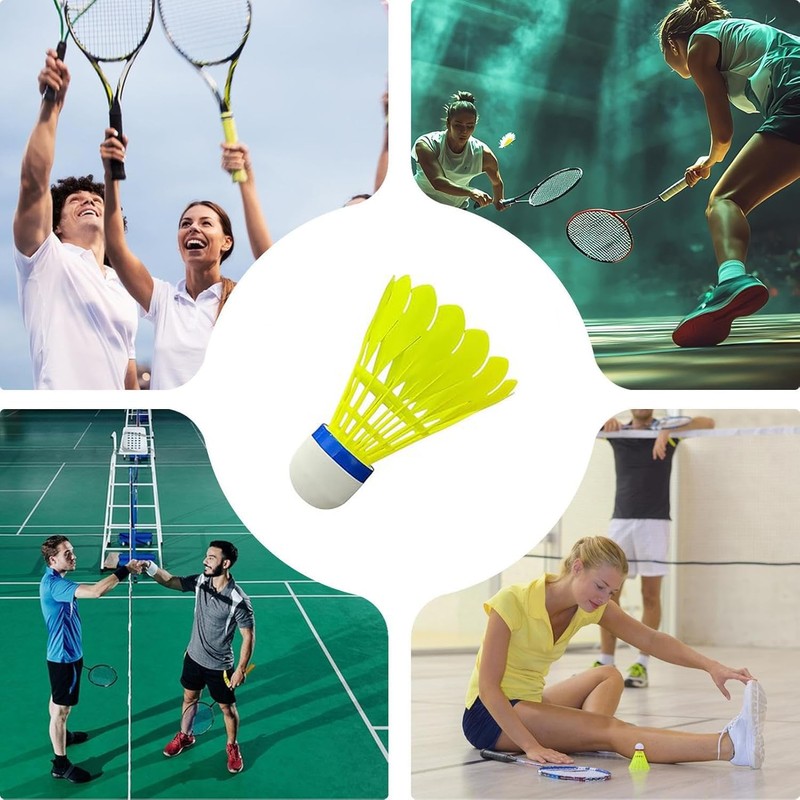 WEZCHUGHAOL 12 Pack Nylon Badminton Shuttlecocks - High Durability Aeroplane