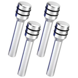 HTharros Door Lock Pin Suzuki Jimny Universal Door Lock Knob Pin for Automobiles, Aluminum Alloy, Mini Vehicles, Light Tigers, Custom Parts, Replacement Parts, 4 Pieces, Silver