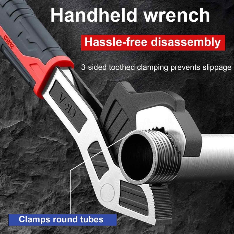 DGMI Multi Function Adjustable Spanner, Universal Pipe Wrench, Self Locking