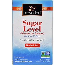 Bravo Tea Sugar Level Herbal Tea with White Mulberry -- 20 Tea Bags