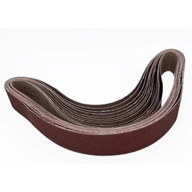 2x42 Sanding Belts, Aluminum Oxide Belt Sander Sandpaper, 2 Each of 40 80 120 150 240 400 Grits,12 Pack(2x42in)