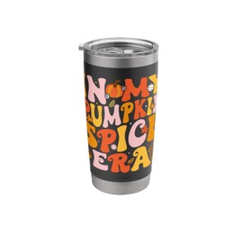 In My Pumpkin Spice Era Cute Fall Autumn Groovy Thanksgiving Stainless Steel Insulated Tumbler