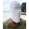 Balaclava in White with Mesh in Front of Eyes for