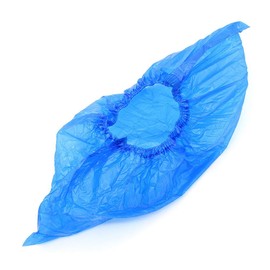 Aurmoo Shoe Covers, CPE Disposable Overshoes, Pack of 100, 4.5 g Disposable Shoe Covers, Non-Slip and Waterproof, Made of High-Quality CPE Material (50 Pairs, Blue)