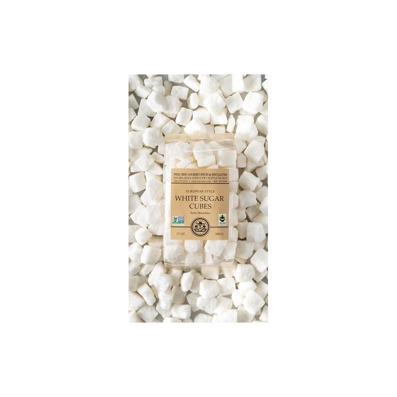 India Tree Rough Cut Mauritius White Sugar Cubes, 2.2 Pound