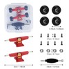 DisplayMore 19PCS Fingerboard Skateboard Bearing Wheels Tool Set, 30mm Red