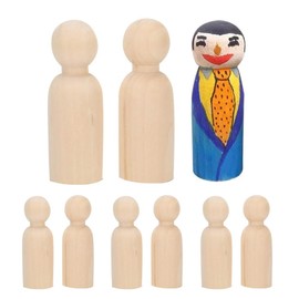 10pcs Wooden Doll Painting Dolls Marionette Doll Coloring Toys DIY Craft Decoration (JM00411(Pack of 10))