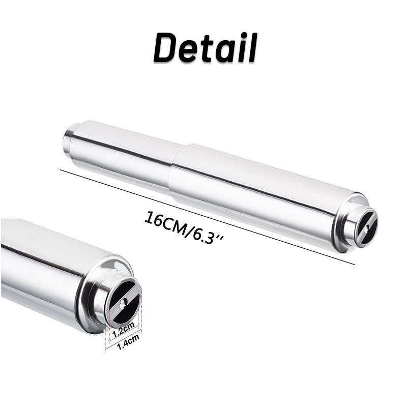 2 Pack Toilet Paper Holder - Universal Plastic Spring Loaded