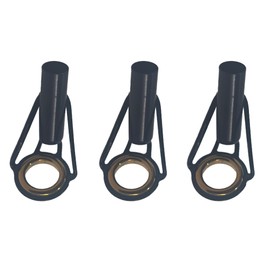 Runseaway 3Pcs Fishing Rod Tip Repair Parts Ceramic Guide Ring Replacement Stainless Steel Frame Pole Eyelets for Freshwater Saltwater Fishing(6.5mm Tube ID)