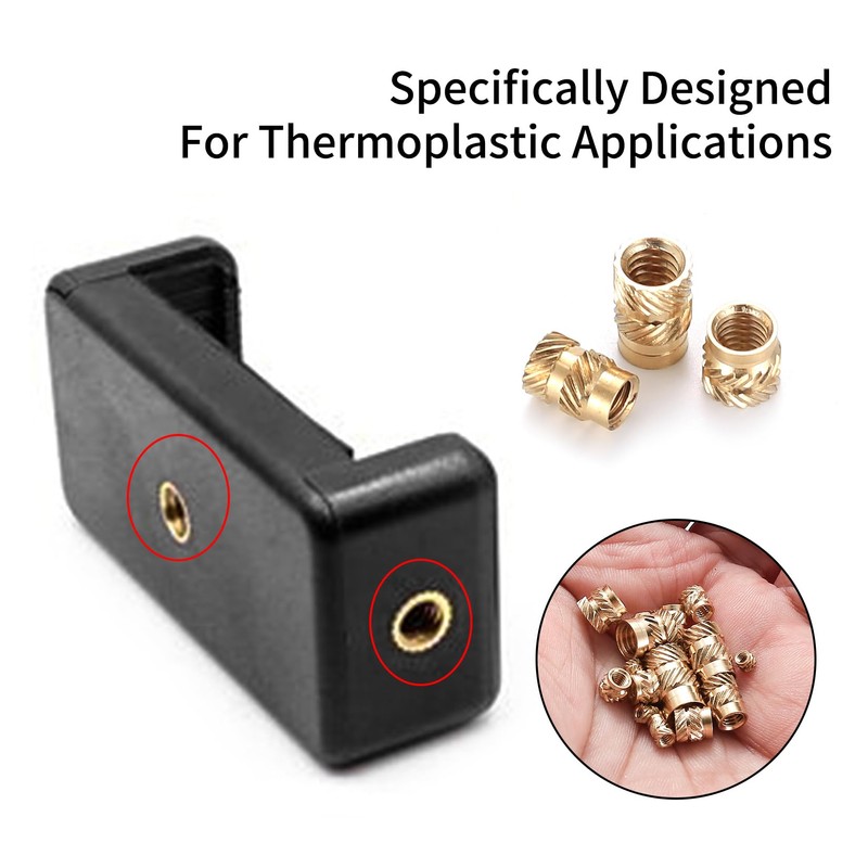 300 Pcs Brass Knurled Threaded Inserts, M2 M2.5 M3 M4