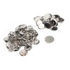 100 Set Pin Back Button Parts Blank Smoothing Metal Durable