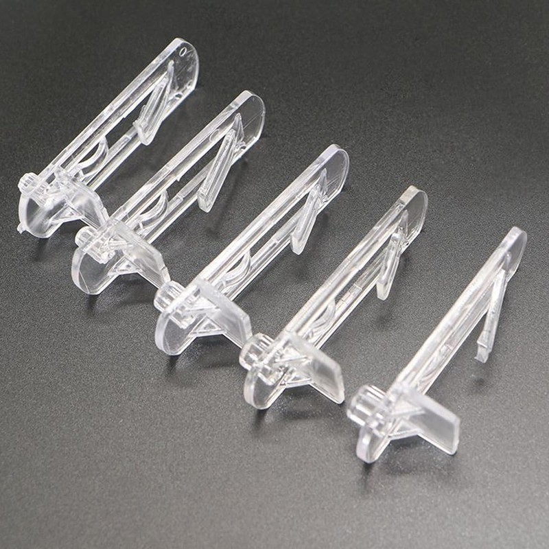 50 PCS Plastic Locking Shelf Pins Clear Self-Locking Bracket Shelf