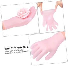 FRCOLOR 1 Pair Whitening Moisturizing Gloves Mini Bottle Portable Lotion Moisture Glovesfor Dry Hand Dry Skin Gloves Exfoliating Hand Gloves Moisturizing Skin Gloves Pink Cosmetic Sebs